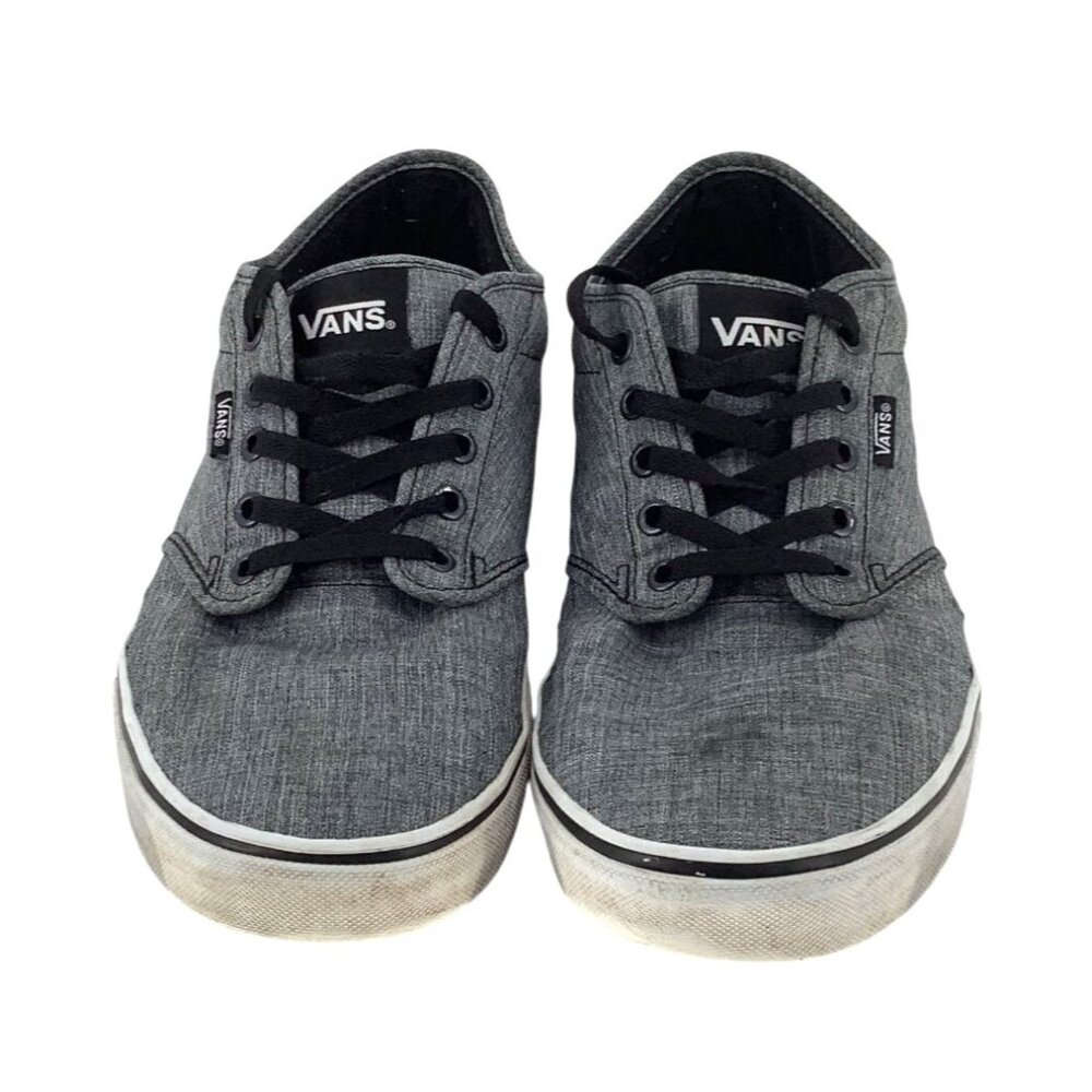 Vans Gray Canvas Mens Low-Top Sneakers Size 12